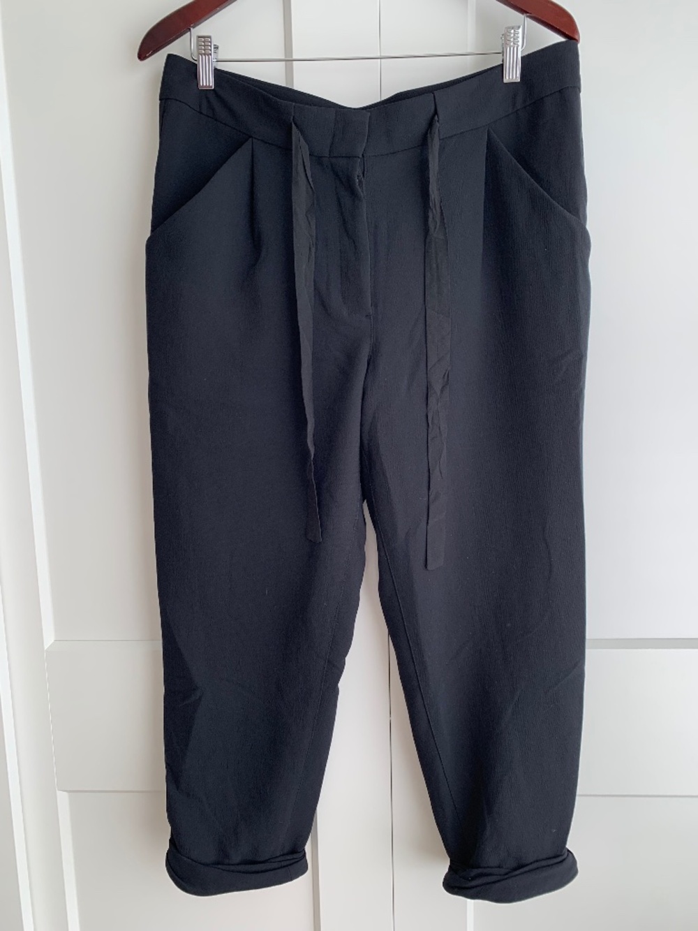 Wilfred Pants size 12 Cropped Dark Blue